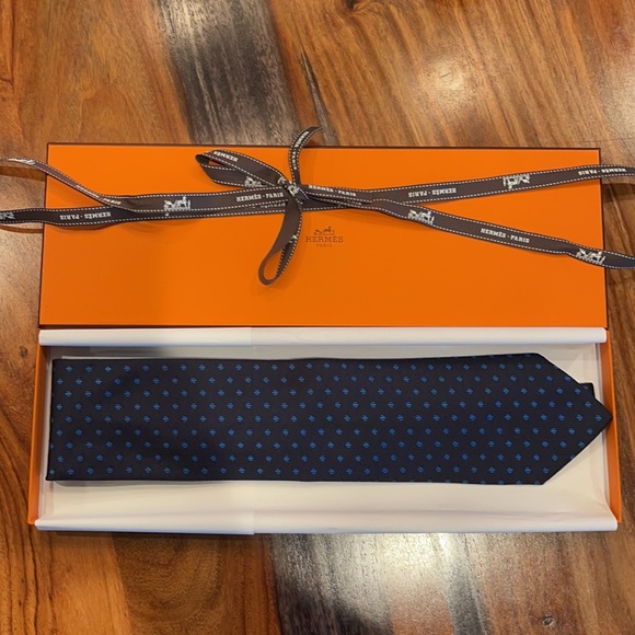 Hermes Other - 🎁🎁Hermes Paris Neck Tie Men’s Gorgeous.Brand New. With Hermès Orange Box. NWOT